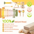 thumbnail image 3 of Wooden Musical Instruments Set for Toddlers 18+ Months - 7PCS Montessori Educational Learning Toys with Xylophone, Maracas, Trumpet & Storage Bag for Kids Baby, 3 of 8