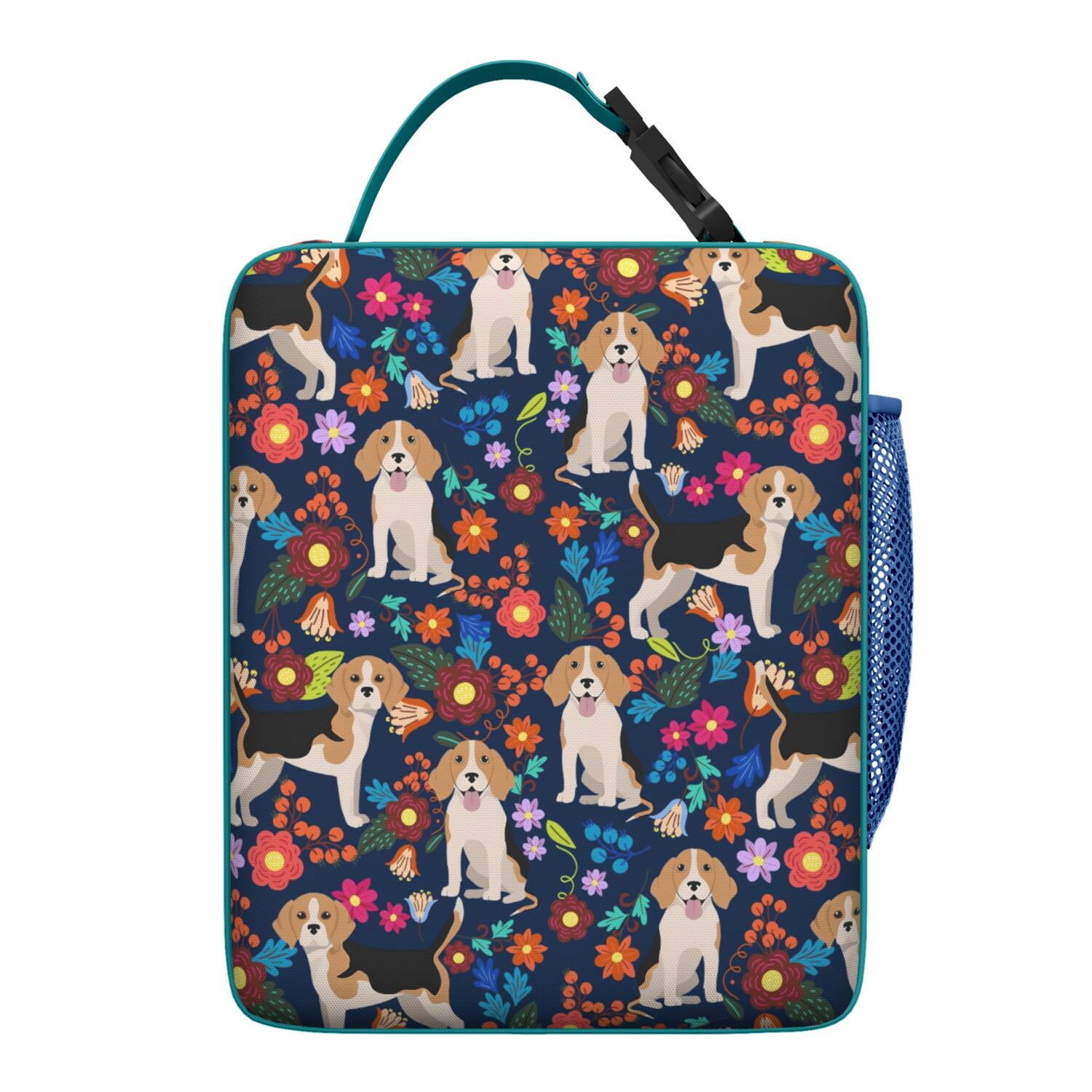 Adorable Cartoon Puppy Insulated Lunch Bag, Artistic Dog Pattern Bento Tote, Reusable Soft Cooler for Dog Lovers, Office, Gym, Travel