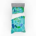 thumbnail image 1 of Ambesonne Geometric Bedding Set 3 Pcs, Fractal Spiral Form, Twin, Multicolor, 1 of 3