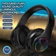 thumbnail image 4 of Auriculares con luz RGB de respiración de diadema Bluetooth - Negro, 4 of 7