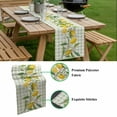 thumbnail image 5 of Summer Lemon Table Runner - 90 Inch Long, Kitchen Dining Table Runner Dresser Scarves, Country Botanical Fruit Green White Check Farmhouse Decor for Coffee Tables Wedding Party Banquet, 5 of 8