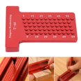 thumbnail image 4 of Scribing Ruler, Woodworking T-Type Aluminum Alloy Hole Gauge Carpenter Marking Tool, Wear-Resistant, for Woodworker and DIY Enthusiasts, 4 of 5