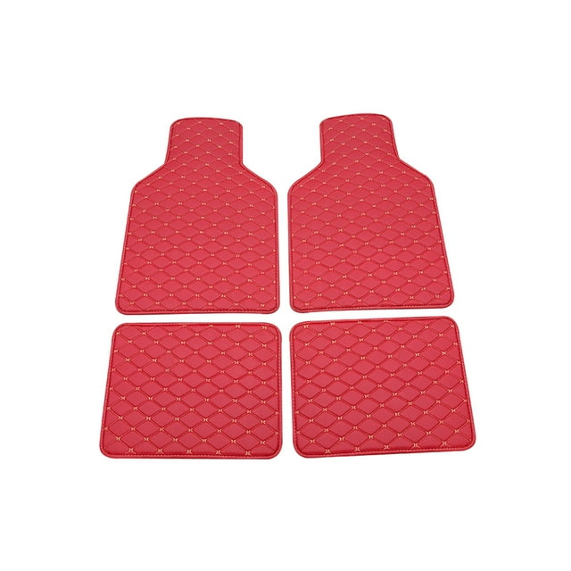 Sidaley Alfombrillas de 4 piezas para coche, forro Interior automotriz, alfombrilla decorativa para pies, decoración delantera y trasera, alfombrilla Automoción decorativa y accesorios Vino rojo Sidaley VI016887-03