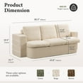 thumbnail image 2 of ATHOPE 80" Loveseat, 4 in 1 Convertible Sofa Bed, Boneless Fluffy Cloud Couch with Wide Arms, Folding Upholstered Sleeper Sofa for Living Room Small Space, No Assembly Required, Beige, 2 of 5