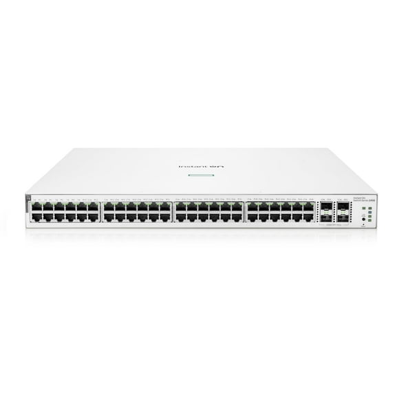 HPE Networking Instant On Switch Series 1930 48-Port Gb Smart-Managed Layer 2+ Ethernet Switch with PoE | 48x 1G | 4X SFP+ | 48x CL4 PoE 370W | US Cord (JL686B#ABA)