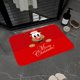 thumbnail image 3 of Alfombra lavable antideslizante de franela roja con diseño de Papá Noel para dormitorio, sala de estar y baño. B, 3 of 8