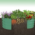 thumbnail image 5 of EuKer 2-Pack Small Raised Garden Bed, Petal-Shaped Metal Planters with Open Base for Herbs, Veggies, Flowers, Green, 5 of 7