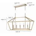thumbnail image 4 of 3245-SN Millennium Lighting 5 Light Island-68 Inch Tall and 40 Inch Wide-Satin Nickel Finish, 4 of 7
