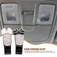 thumbnail image 3 of WORGEOUS Clips para visera de gafas de sol, soporte Universal para gafas, lazo, diamantes de imitación, Clip para visera de coche, 2 uds., 3 of 9