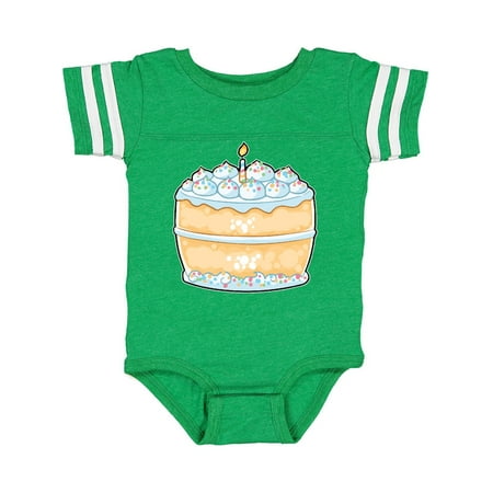 

Inktastic Cute Cake with Confetti Sprinkles and Candle Gift Baby Boy or Baby Girl Bodysuit