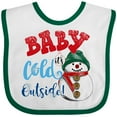 thumbnail image 3 of Inktastic Baby It's Cold Outside Boys or Girls Baby Bib, 3 of 4