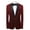 Red, variant on Qiggri Men's Suit Jacket Casual Wedding Performance Hosting Dress Men's Solid Color Suit Jacket