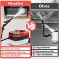 thumbnail image 4 of Limpiador De Vapor De 2500w, Máquina de Limpieza a Vapor presurizada de Alta Temperatura con 6 Cabezales de Cepillo y Tanque de agua de 1200 ml, para Cocina, Baño y Muebles, 6 niveles de ajuste (Rojo), 4 of 5