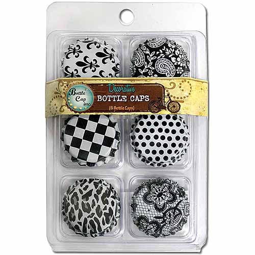 Vintage Collection Double Sided Bottle Caps, 1", 6Pack, Collection 1