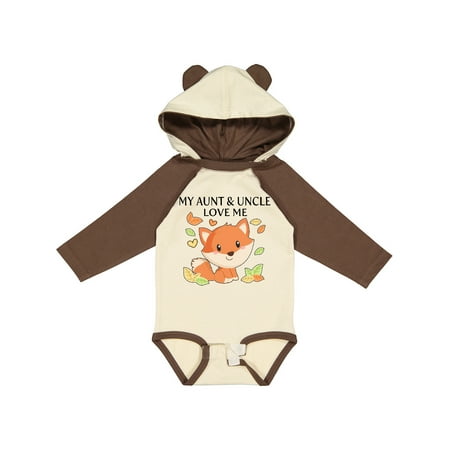 

Inktastic My Aunt and Uncle Love Me- Little Fox Gift Baby Boy or Baby Girl Long Sleeve Bodysuit