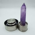 thumbnail image 5 of VIVIDELLE Natural Brazilian Amethyst Quartz Crystal Point Elixir Water Bottle Healing Wand, 5 of 9