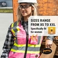 thumbnail image 4 of Pioneer Safety Vest for Women with Pockets - Hi-Vis Reflective Tape - for Construction - Pink, 4 of 8