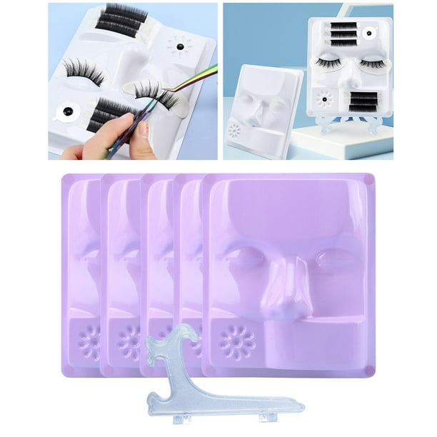 de extensión de pestañas Bandeja de pestañas Pallet adhesivo Bandeja de 5 piezas púrpura Colco Extensión de pestañas