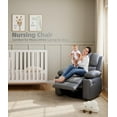 thumbnail image 3 of Recliner Chair, Swivel Rocker Recliners with Heat and Massage, 90° - 150° Adjustable, 360° Swivel Reclining Chair with Side Pockets for Living Room, Bedroom, 3 of 7