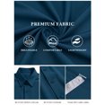 thumbnail image 6 of RICHCOIN Short Sleeve Mens Dress Shirts Casual Solid Shirts for Men Button Down Business Shirt, 6 of 7