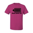 thumbnail image 2 of Cute Heart Never Power off Love Couple Gift Valentine's Day Men's Graphic T-Shirt, Fuschia, 5XL, 2 of 3