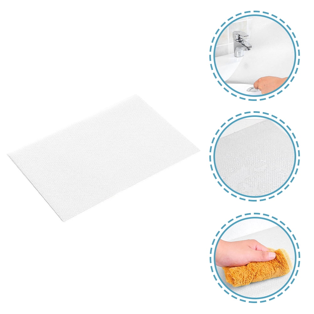 GETAJGHSD 16-Pack Transparent EVA Fridge Shelf Liners, Anti-Skid, Water Resistant Mats for Refrigerator and Living Room Shelves