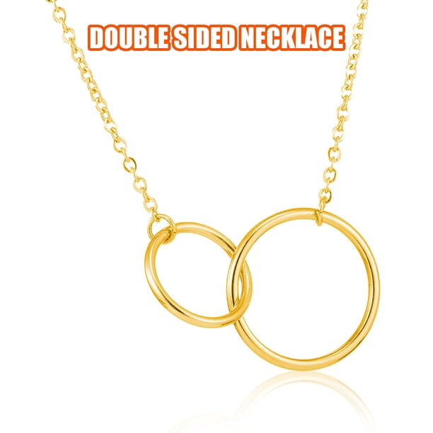 Collar para mujer, joyería para mujer, joyería para mujer. Para mi hija, te amo, collar doble en tres colores. Collar de moda.