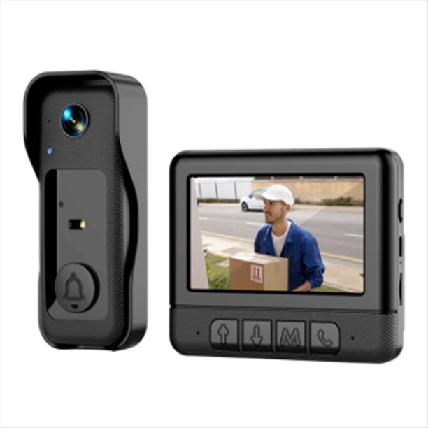 Timbre con Video Inteligente X6 para Uso Doméstico con Pantalla de 4,3 Pulgadas, Videoportero Inalámbrico y Visión Infrarroja HD.