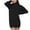 Black, variant on BangWanChi Long Sleeve Dresses for Women Fall Women Solid Color Lapel Loose Knit Long Sleeved Plus Size Senior Woolen Dress
