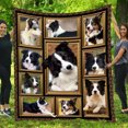 thumbnail image 3 of Couverture Chien Mignon, Border Collie Bébé Rigolot Te Regardant Couverture en Polaire, 3 of 5