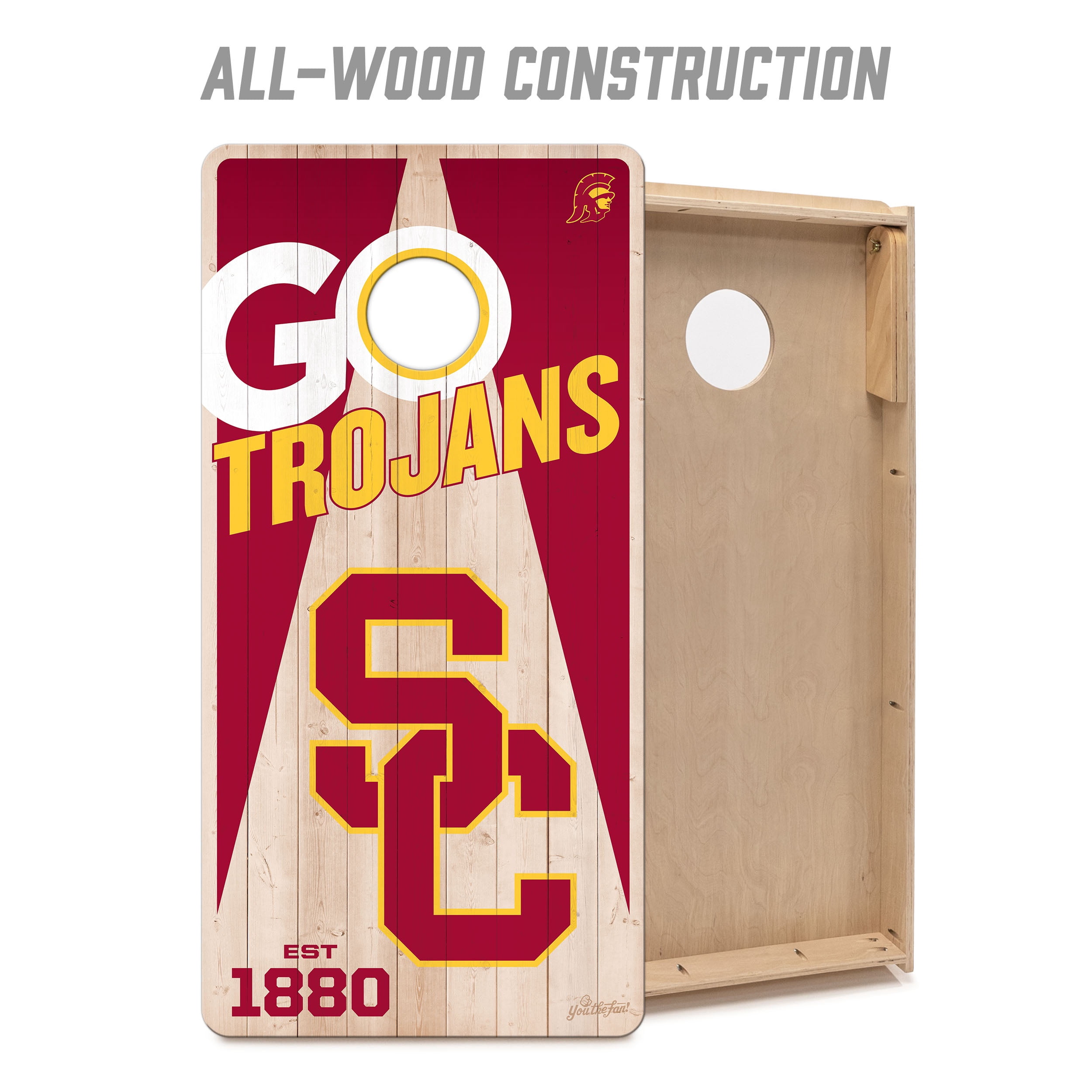 YouTheFan NCAA USC Trojans 2' x 4' Cornhole Game No Bags