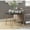 Color1, variant on NESTIA Modern Elegance White Marble End Table with Black Finish Legs, 1pc