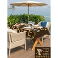 thumbnail image 5 of Outdoor Tablecloths with Umbrella Hole & Zipper, Brown Giraffe Rectangle Tablecloth 60x120 Inch, Love Heart Spring Floral Botanical Waterproof Table Cloth, Patio/Pool/Picnic Table Covers, 5 of 8