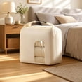 thumbnail image 3 of Breathable Cotton Quilt Storage Bag with Clear Window Large Bedding Organizer for Comforters Blankets Closet, 3 of 7