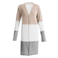 thumbnail image 4 of CEHVOM Women Long Sleeve Striped Cardigan Ladies Packet Coats Blouse, 4 of 5