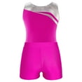 thumbnail image 4 of Alvivi Leotards for Girls Gymnastics Sleeveless Bodysuit with Shorts Ballet Dance Unitard Practice Outfits Rose 10, 4 of 7