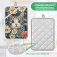 thumbnail image 6 of Yayeee Pot Holders Kitchen Heat Resistant with Pocket 7"x9.8" Cotton Oven Cooking Hot Pads, Flowers Cat, 6 of 7