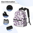 thumbnail image 5 of Fotbe Violets Flowers Lightweight Casual Laptop Backpack for Men and Women, Daily use Waterproof backpack, Backpack for College, 5 of 8