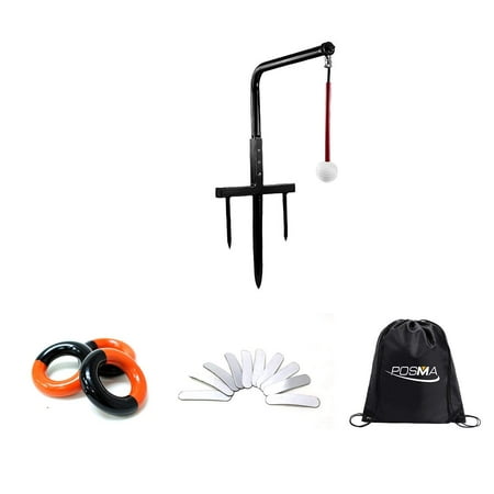 - POSMA ST080C Metal Golf Swing Trainer Club Champ Swing Groover and Weight Power Swing Ring Red and Black