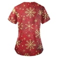 thumbnail image 3 of BDPORKAS Scrub Tops for Women Christmas Scrub Tops T Shirt V Neck T Shirts for Women, 3 of 3