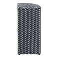 thumbnail image 5 of happimess Chloe 15.56-Gallon All-Weather Wicker/Metal Corner Hideaway Outdoor Trash Can for Package Delivery, Patio Furniture, Cushions, Gardening Tools, Pool Supplies, Navy/White, HPM1200B, 5 of 9