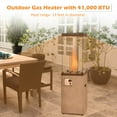 thumbnail image 5 of Gymax 41,000 BTU Propane Patio Heater Glass Tube Standing Gas Heater w/ Cover Wheels Grey, 5 of 10