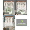 thumbnail image 4 of Boho Tribal Totem Curtains for Living Room Bedroom Modern Tie Up Window Curtain Kitchen Short Curtain, 4 of 5