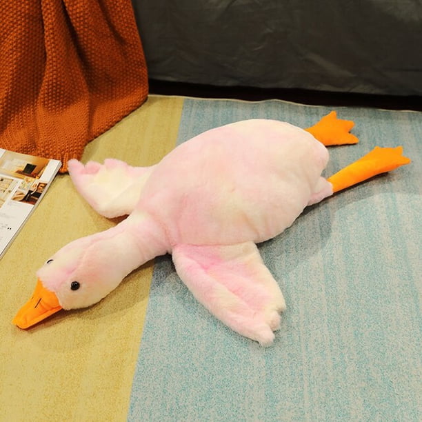 Pato gigante de peluche de 50-190cm, almohada suave, Animal bonito, muñeco suave, alfombrilla para el suelo, decoración de regalo de cumpleaños para niños y niñas zhangyuxiang LED