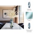 thumbnail image 3 of Elegant Swirl Pattern Glass Vase for Living Room and Home Decor - Decorative Flower Vase for Kitchen, Bedroom, or Office Bookcase - House Accent for Table and Desk Decor - 17", Blue & White, 3 of 10