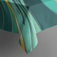 thumbnail image 3 of Teal Gold Marble Pattern Rectangle Tablecloth 60"x84",Waterproof Polyester Rectangle Table Cloth, Wipeable Spillproof Polyester Tablecloth for Dining, Camping, Indoor and Outdoor, 3 of 5