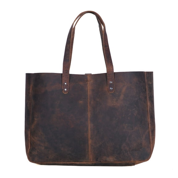 Komalc Genuine Soft Buffalo Leather Tote Bag Elegant Shopper Shoulder Bagsale