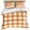 Yellow, variant on 3 Piece Blue White Plaid Duvet Cover Set Queen Size,Microfiber Comforter/Quilt Cover with Corner Ties and 2 Pillowcases,Gradient Geometric Buffalo Checkered All Season Bedding with Zipper Closure