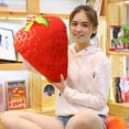 thumbnail image 4 of Strawberry Plush Pillow Red Fruit Toy Cushion Home Decor Decorative Pillow 30x50 cm Soft Throw Pillow, 4 of 6