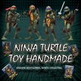 thumbnail image 3 of KEVCHE Tortugas Ninja Juguetes, 18cm Tortuga Ninja Donatello Figuras TMNT Classic Leonardo Raphael Mikey Donatello Figura de Accion Juguetes de Coleccion, para Regalos de Fans Edad 3+, 3 of 6